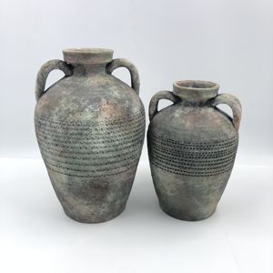 Grand Pot Amphora Décor Antique Urnes Design Rétro Vase De Sol Poterie Pot De Fleur avec Poignées pour Hôtel Maison Ferme Décor - Product Image 4