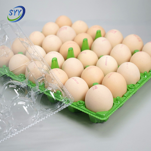 Barquette d'emballage pour œufs colorée avec couvercle séparé, en PET transparent de qualité alimentaire, empilable, incassable, compatible Moba, personnalisable OEM, impression usine - Product Image 2