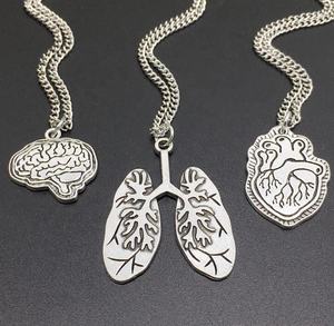 Collar de acero inoxidable Doctor enfermera, colgante personalizado de órgano médico, corazón cerebral, riñón - Product Image 2