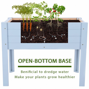 Jardinière rectangulaire en bois moderne de grande taille pour l'extérieur, pour enfants, vente en gros - Product Image 4