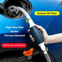 Bomba de Transferencia de Combustible de Alto Flujo, Sifón Manual |   Válvula de Retención Integrada y Control de Flujo para Gasolina y Diésel