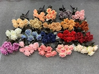 A-1299 Dekorasi Pernikahan Rumah, Buket Bunga Pink, 9 Tangkai, Buket Peony Buatan dari Sutra