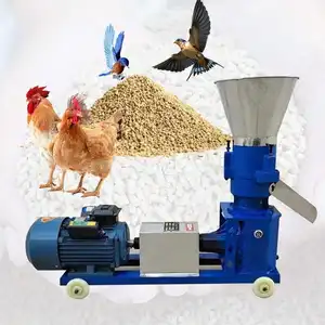 Mini Process make Produce Mill Granule Animal Poultry Chicken Cattle Pig Feed Pellet Machine