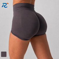 Shorts de sport sans couture pour femme avec logo personnalisé, effet push-up, pour yoga, gym et fitness