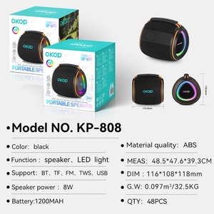 Altoparlante Portatile OKOP808 V5.3 con Illuminazione RGB, Audio Nitido, Bassi da 8W, Impermeabile IPX-1 per Feste all'Aperto e Uso con Computer - Product Image 4