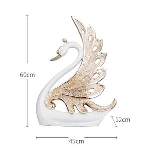 Заводская цена, украшение для стола, статуи, лебедь из смолы для домашнего декора - Product Image 5