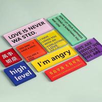 Aimant de réfrigérateur en acrylique transparent de forme personnalisée avec autocollants magnétiques et emballage personnalisé, design Art Déco pour réfrigérateurs