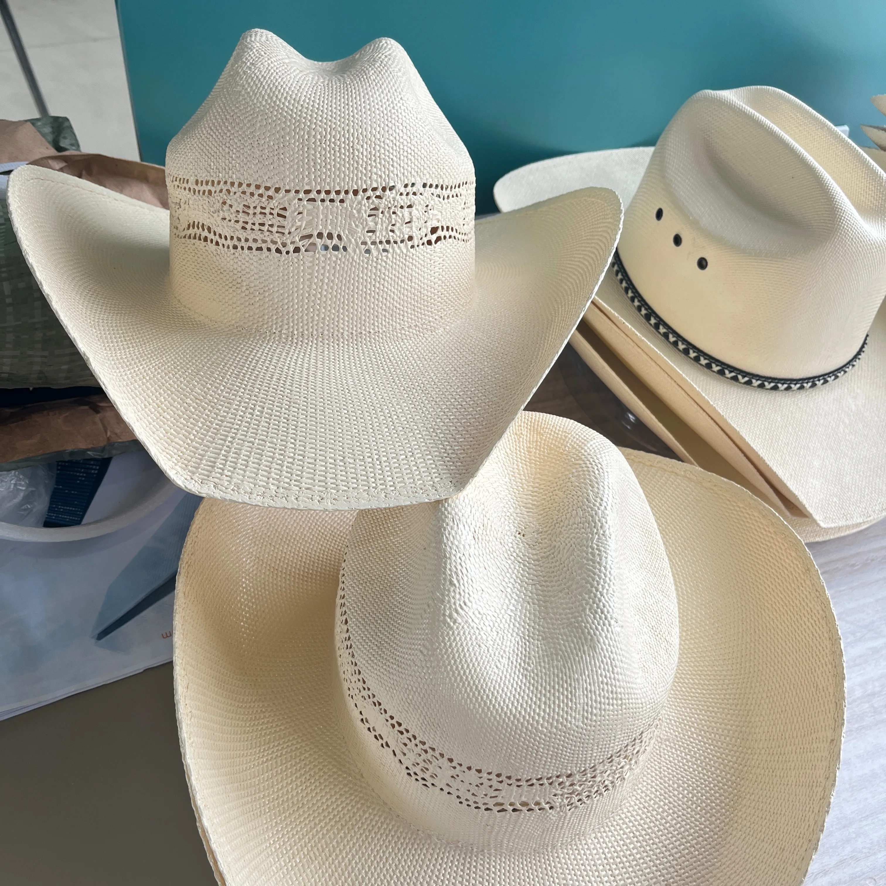 Neue Bangora Cowboy Strohhüte für Männer und Frauen Sonnenschutz Sombreros Para Hombre Großhandel Erwachsene Papier Strand hut