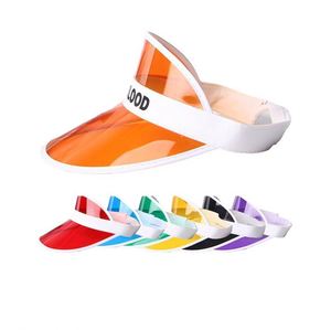 Casquette de soleil Ys71 Logo Printemps-Été réglable multicolore en gros – Visière de voyage et de plage publicitaire - Product Image 1