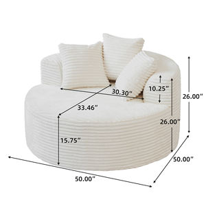 ATUNUS, canapé-salon brun en mousse compressée sous vide, fauteuil à une place, fauteuil rond d'appoint, livraison directe, moderne - Product Image 6