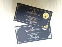 Papier de sécurité avec gaufrage en feuille d'or, certificat d'authenticité avec hologramme