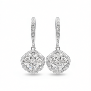 Pendientes Cuadrados de Circonia Cúbica para Mujer, Joyería Geométrica de Moda - Product Image 1