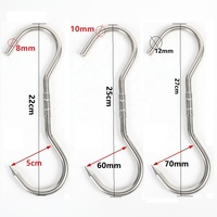 1 hameçons fumés en acier inoxydable pour le stockage à froid et hameçons à viande pour fumer le poulet, le canard et le poisson