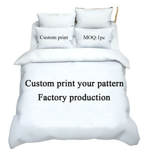 Juego de Ropa de Cama de Microfibra Tejida Personalizable de Verano al por Mayor, <span class=keywords><strong>Funda</strong></span> de Edredón, <span class=keywords><strong>Funda</strong></span> de Almohada, Sábana Plana de Alta Calidad - Product Image 1