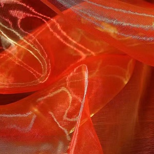 Due toni tessuto iridescente Organza per costumi di scena decorazione di nozze decorazioni asilo <span class=keywords><strong>e</strong></span> tessuto di design materiale artigianale - Product Image 4