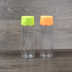 Botella vacía de plástico para beber agua líquida, botella de bebida de zumo, leche y té, diseño de moda, barata, 300ml - Product Image 4