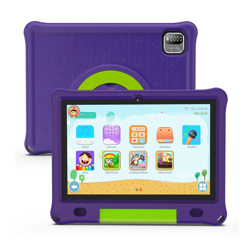 Cadeau pour bébé Applications de jeu Android 12 A133 Quad Core 3GB RAM 64GB ROM WIFI Tablette 10.1 pouces Tablette PC pour enfants Pour enfants