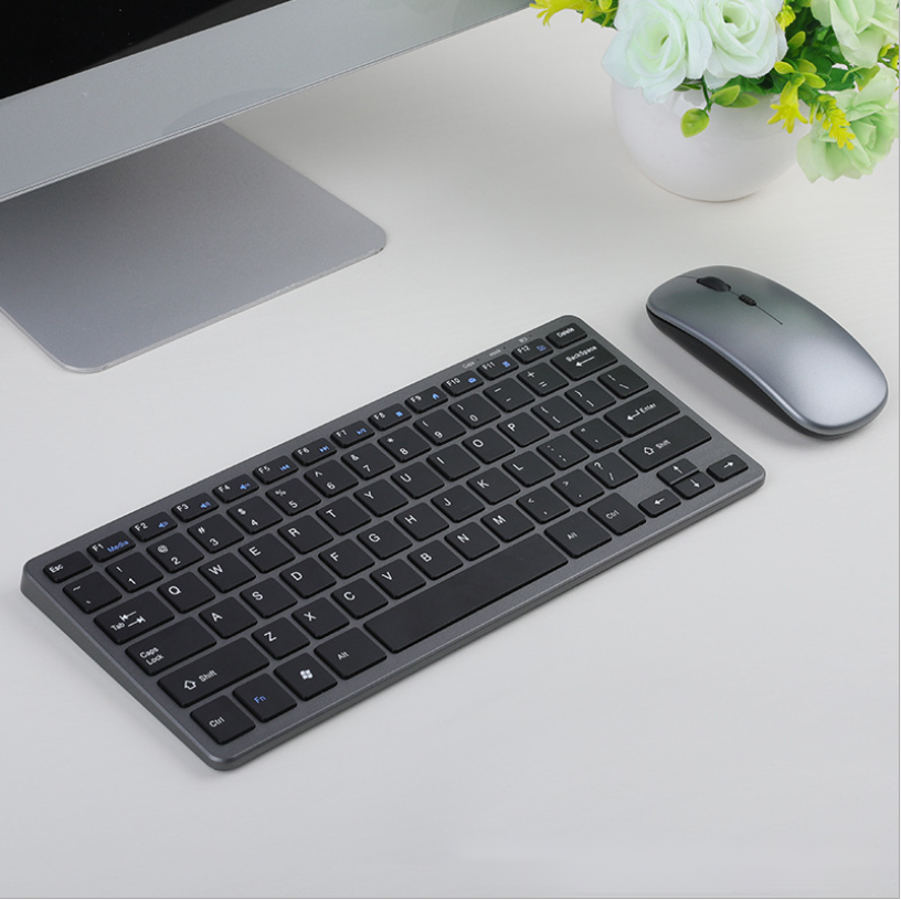BT трехрежимная Беспроводная перезаряжаемая клавиатура беспроводная клавиатура и мышь набор мини BT Клавиатура Мышь комбо