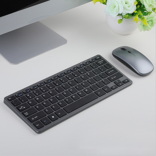 BT Three Mode Wireless Rechargeable Keyboard Wireless Keyboard and Mouse Set Mini BT Keyboard Mouse Combos