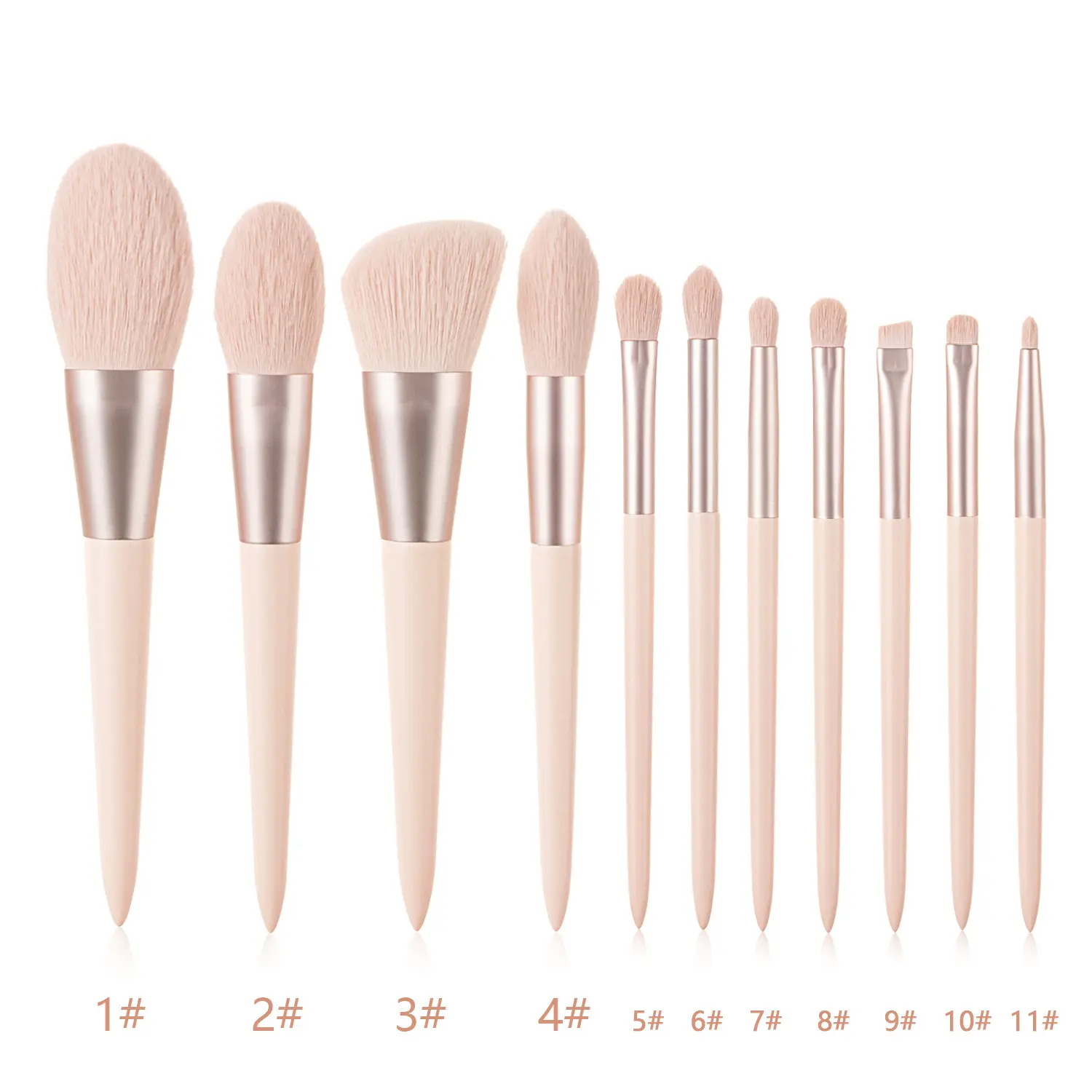 11 Cái Fancy Pink Makeup Brushes Biểu Tượng Tùy Chỉnh Chất Lượng Cao Makeup Brush Set Riêng Với Túi Cho Cô Gái