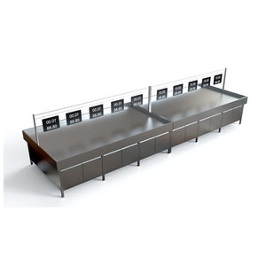 Estante de Acero Inoxidable de Doble Cara para Supermercado, Resistente, para Exhibición de Mariscos y Productos - Product Image 6