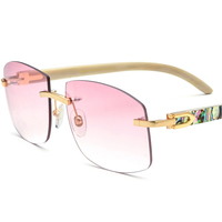 Lunettes de soleil de luxe haut de gamme en coquille d'ormeau naturelle de Shenzhen, monture large en corne de vache, pour hommes et femmes, anti-UV