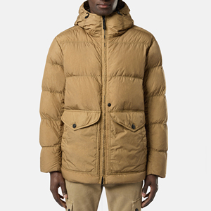 Piumino da Uomo của nam giới Crinkle Reversible puffer Coat reps trùm đầu xuống áo khoác Biscuit - Product Image 5