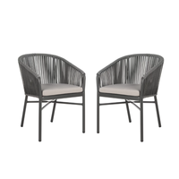 Chaise de salle à manger d'extérieur moderne de luxe en aluminium imperméable pour hôtels et jardins de villas, empilable pour terrasse