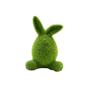 Керамическая статуя кролика с электронной лампой для оптовой продажи, фарфоровое ремесло, народный Европейский Пасхальный подарок