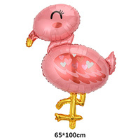 Nouveauté : Grand ballon en aluminium en forme de flamant rose, ballon tropical géant pour la décoration de fêtes d'anniversaire et de mariages