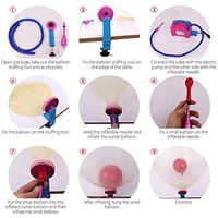 Outil de gonflage de ballons avec dispositif de nouage, pour la production de ballons à ballons, accessoire de décoration de mariage, outil de remplissage