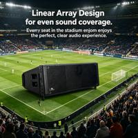 LEON AUDIO Système de sonorisation portable professionnel 1600W Max DSP avec enceinte Line Array en plastique de 8 pouces pour théâtre, événements en direct et salles de conférence
