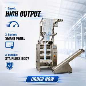 Máquina Automática de Envasado, Llenado y Empaquetado VFFS a Precio de Fábrica, para Líquidos Lácteos, Jugos, Vino, Bolsas, Papel de Aluminio, Sobres y Cajas - Product Image 1