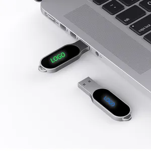 Wholesale LED USB Key High-speed 32gb 64gb cle Usb Key 2.0 Pen Drive With waterproof USB Key