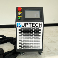 Machine de nettoyage au laser pulsé 500W, portable, pour enlever la rouille, avec tête de soufflage d'air intégrée, pour pierre/PVC/aluminium/bois