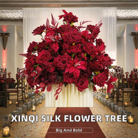 XinQi Arbre floral de table de mariage en soie multicolore de haute qualité, style classique, 50-80 cm, Shandong
