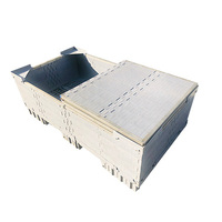 Entreposage logistique modulaire à taille personnalisable fabricant de caisses palettes en plastique conteneur logistique pliable et empilable