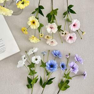 Fleurs artificielles de ranunculus papillon en soie, haute simulation, pour décoration de mariage et de maison, style nordique, blanc, rose, jaune, bleu, violet - Product Image 1