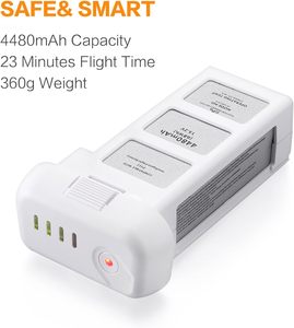 Batería de Repuesto para Dron <span class=keywords><strong>Phantom</strong></span> <span class=keywords><strong>3</strong></span>, Batería de Vuelo Inteligente de 4480 mAh y 15.2 V para DJI <span class=keywords><strong>Phantom</strong></span> <span class=keywords><strong>3</strong></span> Standard/<span class=keywords><strong>Pro</strong></span>/Advanced/<span class=keywords><strong>4K</strong></span>/SE - Product Image 3