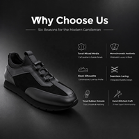 RADOLFA Sneakers sportives pour hommes en cuir véritable de haute qualité, texture mixte, baskets décontractées, style italien, OEM