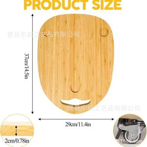 Dongfeng Wooden <b>Sliding</b> Mixer Base Oval Bamboo Kitchen Countertop Tray For Food Processor Coffee Machine Appliance - Product Image 4