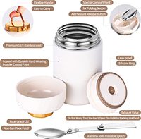 Termo de Acero Inoxidable de 600 ml para Alimentos para Bebés, Aislado al Vacío, Diseño Moderno y Ecológico, Mantiene la Temperatura de 12 a 24 Horas