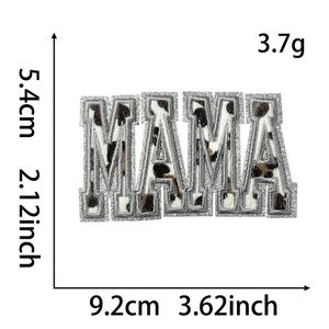 New Hot Iron on <b>Glitter</b> Edge Leopard Print Mama Star Yall Patch for T-shirt Hoodies Hat Decoration - Product Image 3