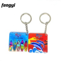 Fuji Souvenirs Vente à chaud Porte-clés en acrylique imprimé de toutes formes style océan Décoration de maison