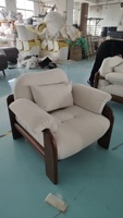 Nordic Boucle Tissu Fauteuil Simple Beige Velours Chaise De Loisirs pour Bureau À Domicile Chambre Hôtel Parc Salon Salle À Manger En Plein Air