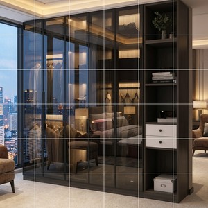 <span class=keywords><strong>Armario</strong></span> Modular de Lujo Moderno Personalizado para el Hogar, Sistema de <span class=keywords><strong>Armario</strong></span> Empotrado de Madera, <span class=keywords><strong>Armario</strong></span> de Dormitorio con Puertas de <span class=keywords><strong>Cristal</strong></span> - Product Image 3