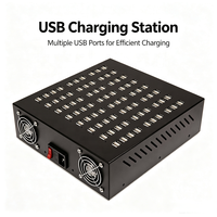 Station de charge USB multiple 800W, chargeur USB rapide 160 ports avec interrupteur d'alimentation, station de charge de bureau pour plusieurs appareils