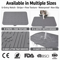 Tapis de litière pour animaux de compagnie en silicone personnalisé, grand format, épais, antidérapant et imperméable pour chats, petit attrape-écailles