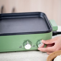 Nouveau ragoût électrique en aluminium, poêle de barbecue électrique coréen avec marmite pour la cuisson des nouilles et la friture à la vapeur ZHE Jiang PTFE