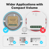 Module d'interrupteur intelligent WiFi MOES Tuya Mini DIY 3 voies avec minuterie, domotique, commande vocale, compatible avec Google Home Alexa